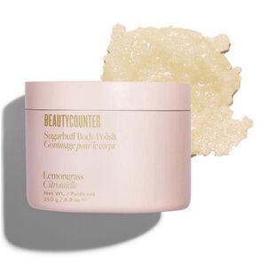 Beautycounter Sugar Buff Body Polish in Lemongrass, sealed and new in box